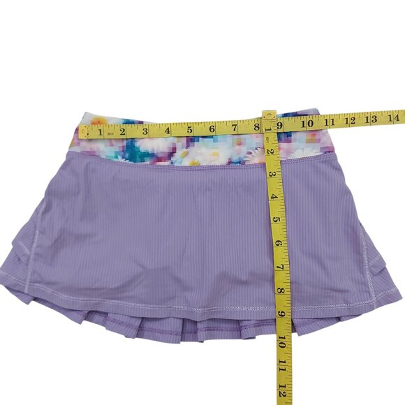 Ivivva by Lululemon Skort Girls 6 Purple Ruffles Lightweight Athleisure Running - Picture 8 of 8